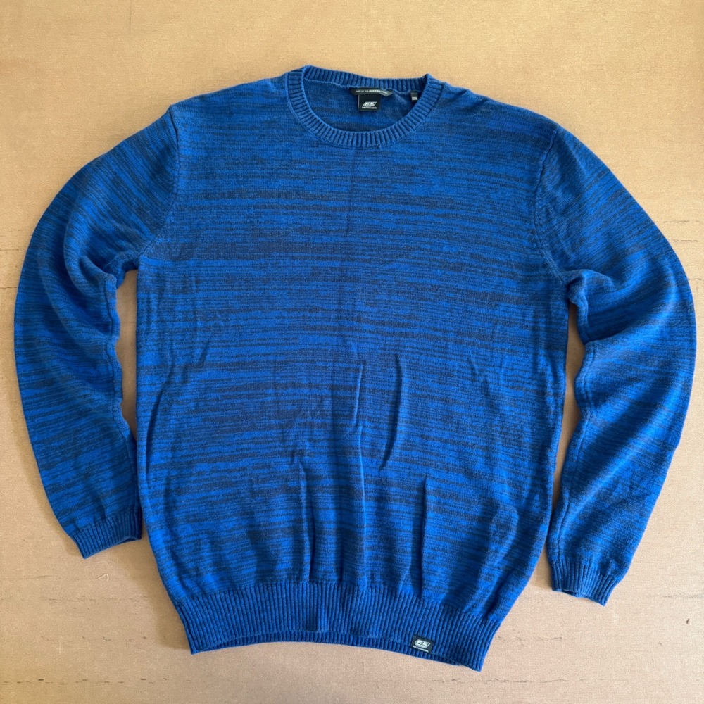 55DSL Diesel Space Dye Knit Crewneck Sweater Blue - Size XXL